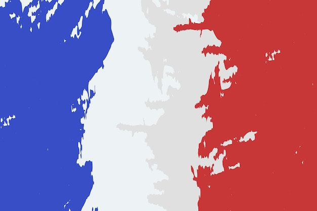 Vector bandera de francia con efecto grunge adecuada para el diseño de eventos estatales y educación