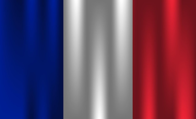 bandera de francia país nación símbolo 3d textil satinado efecto fondo papel pintado vector