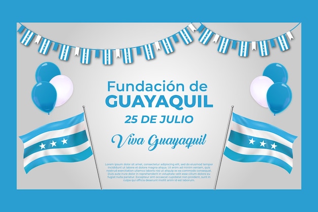 Bandera Fundación de Guayaquil