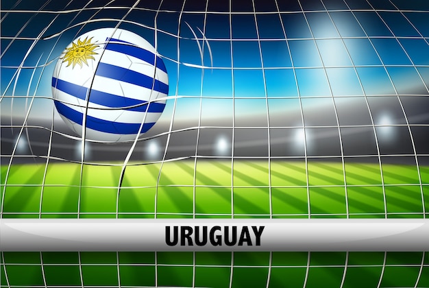 Bandera de fútbol de uruguay