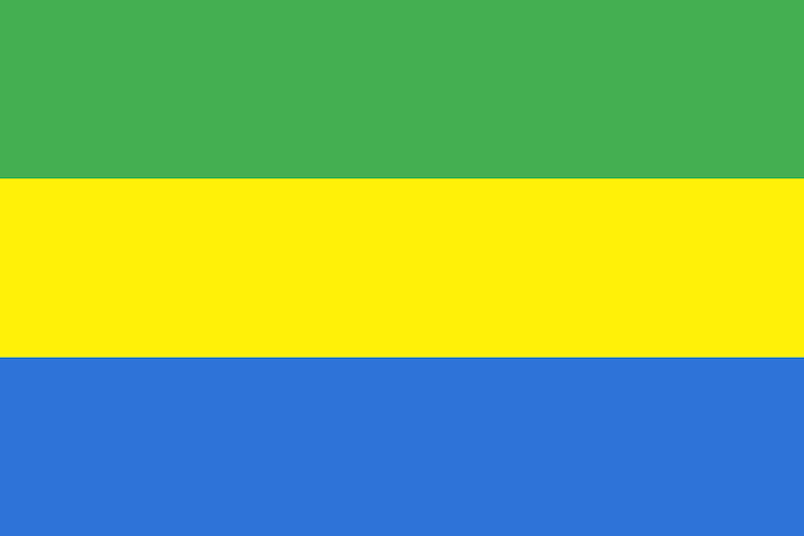Vector bandera de gabón