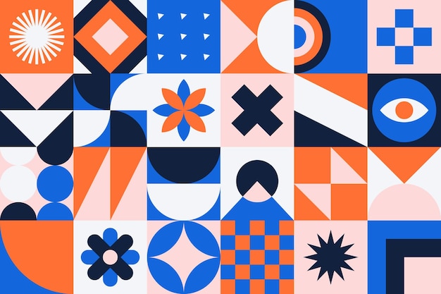 Vector bandera geométrica bauhaus