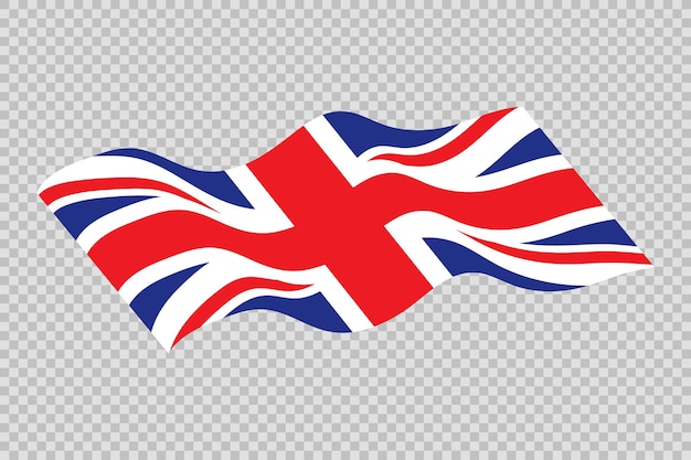 Vector bandera de gran bretaña bandera del reino unido vector bandera británica que fluye