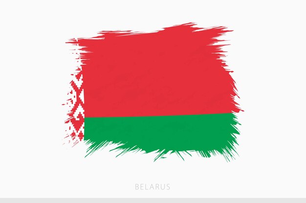 La bandera grunge de Bielorrusia es un vector abstracto de la bandera grunge cepillada de Belarusia