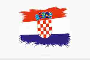 Vector bandera grunge de croacia vector abstracto grunge cepillado de la bandera de croatia