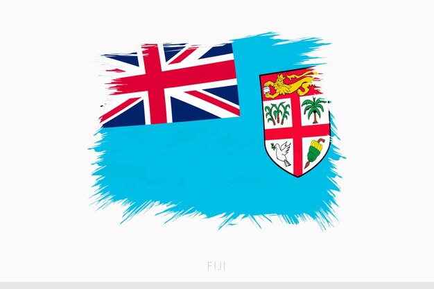 Bandera grunge de Fiji vector abstracto grunge cepillado de la bandera de Fiji