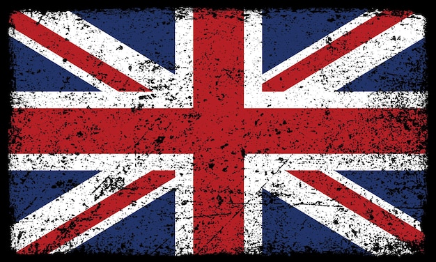 Bandera grunge del Reino Unido Bandera británica antigua