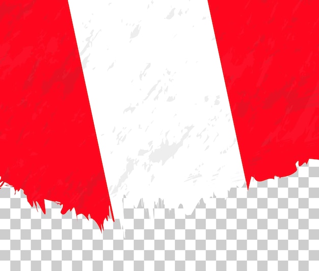 Vector la bandera grungestyle de perú en un fondo transparente