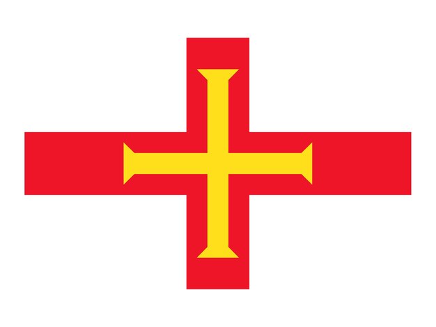 Bandera de Guernsey Icono de bandera internacional signos oficiales del país bandera oficial del país