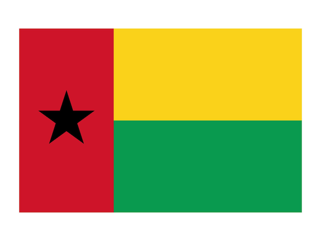 Bandera de Guinea Bissau, país oficial, firma, banderas de países, pancartas