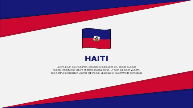 Bandera de Haití Plantilla de diseño de fondo abstracto Bandera del día de la independencia de Haití Ilustración vectorial de dibujos animados Bandera de Haití