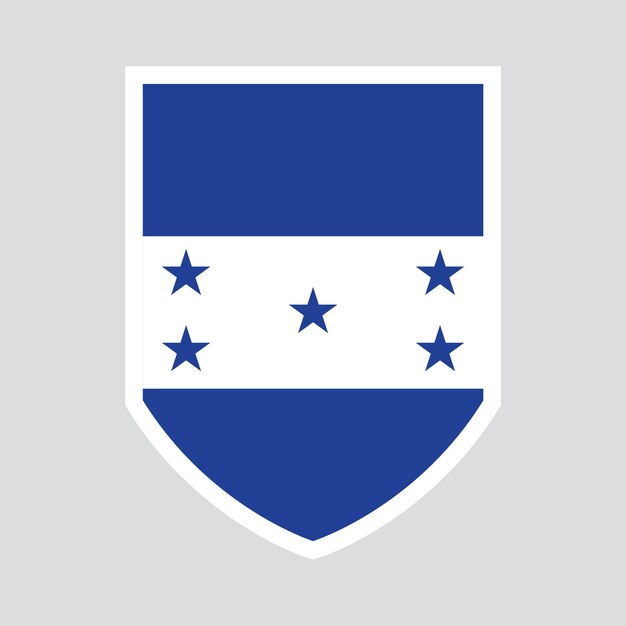 Bandera de Honduras en el marco en forma de escudo