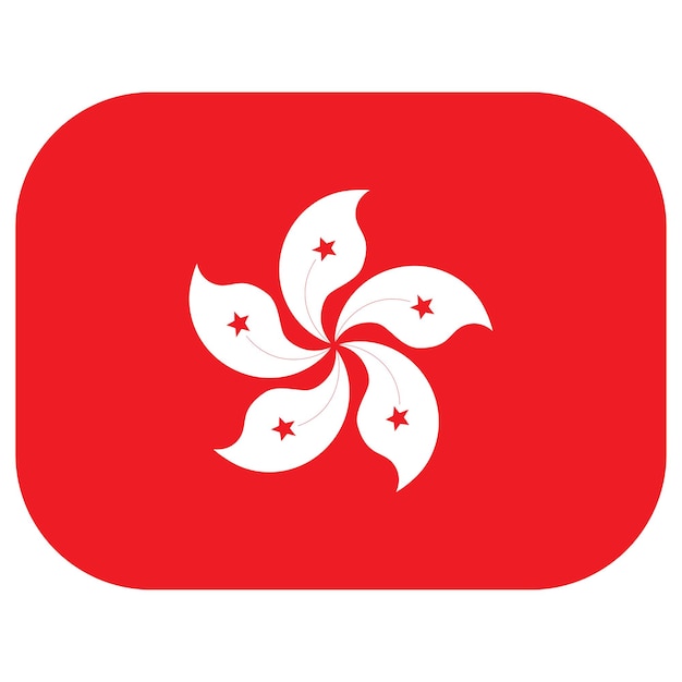 Bandera de Hong Kong en forma de diseño Bandera de Hongkong