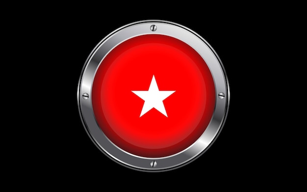 Bandera de una imagen de vector de insignia 3d general de brigada del ejército