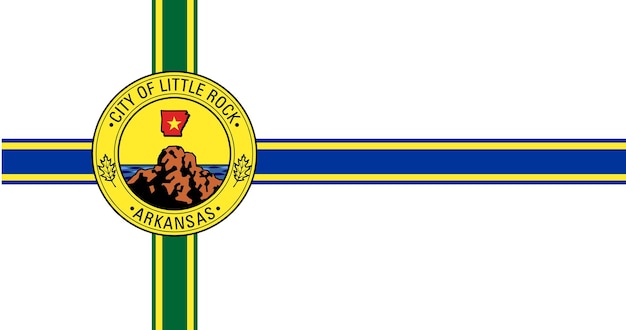 Bandera de la imagen vectorial de la ciudad de Little Rock