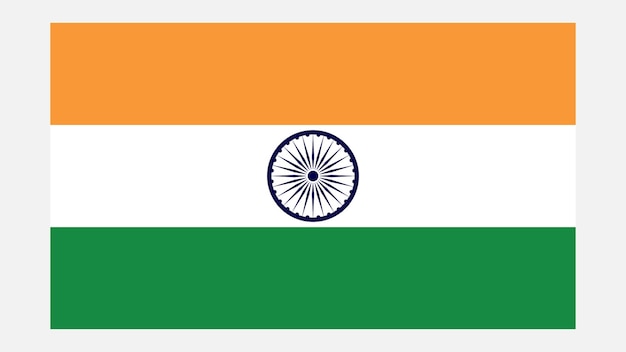 Vector bandera de la india con el color original