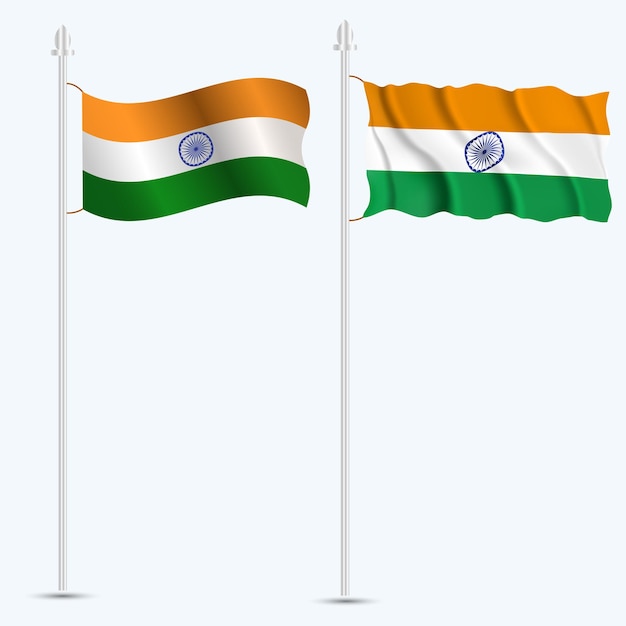 Bandera de la India Día de la Independencia de la India 15 de agosto Día de la República diseño vectorial de la bandera de la India textura
