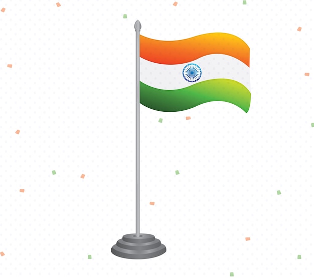 Vector bandera india ondeando aislado tricolor vector