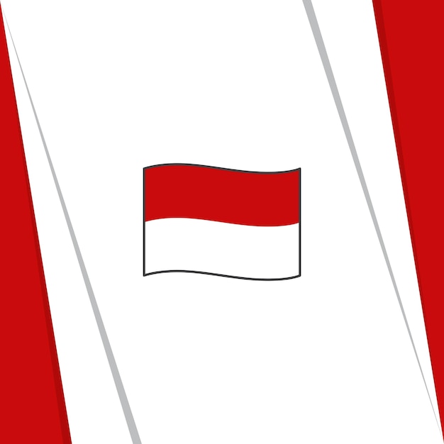 Bandera de Indonesia Plantilla de diseño de fondo abstracto Bandera del Día de la Independencia de Indonesia Publicación en redes sociales Día de la Independencia de Indonesia