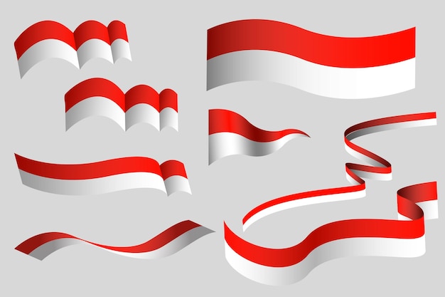 Bandera de Indonesia vectorial