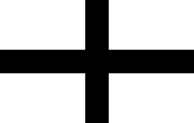 Bandera de Inglaterra en blanco y negro