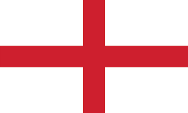 Bandera de Inglaterra ilustración vectorial símbolo oficial del estado