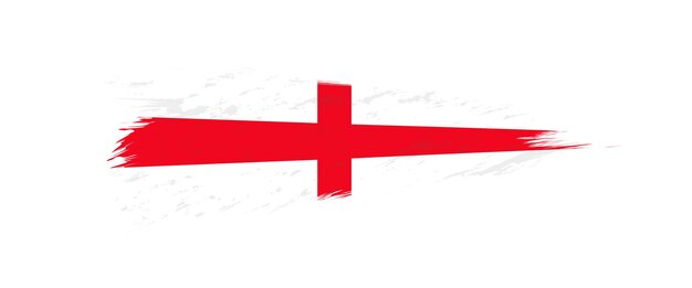 Bandera de Inglaterra en trazo de pincel grunge