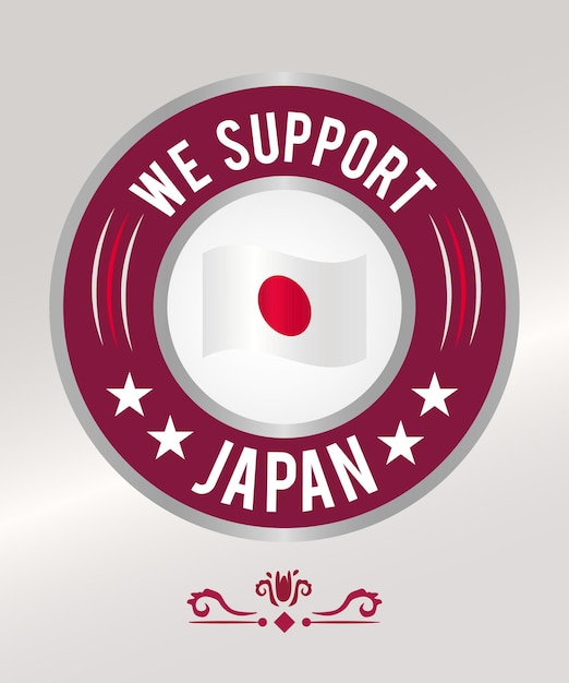 Bandera de insignia de fútbol para fanáticos de japón