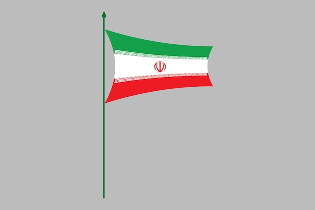 Bandera de Irán La bandera de Irán Bandeira de Irán Símbolo nacional del país Ilustración vectorial