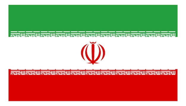 Bandera de Irán, bandera de Irán ilustración vectorial