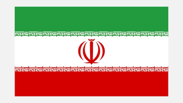 Vector bandera de irán con el color original