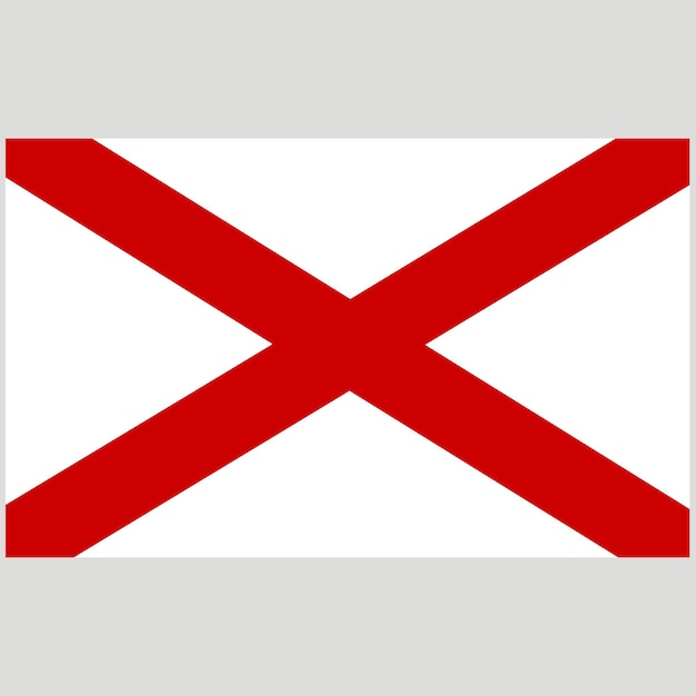 Vector bandera de irlanda del norte sobre un fondo gris