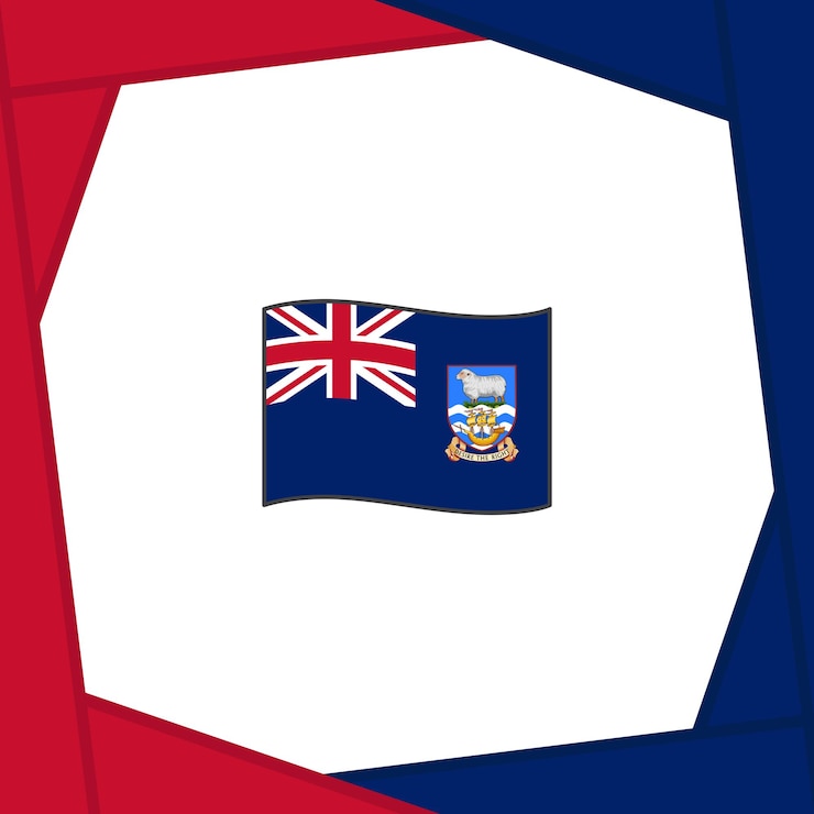 Vector bandera de las islas malvinas plantilla de diseño de fondo abstracto bandera del día de la independencia de las islas malvinas publicación en redes sociales bandera de las islas malvinas