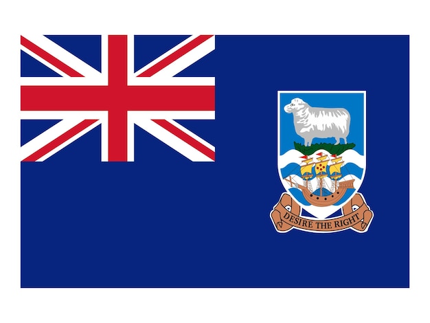 Bandera de las Islas Malvinas signos oficiales del país banderas de países banderas