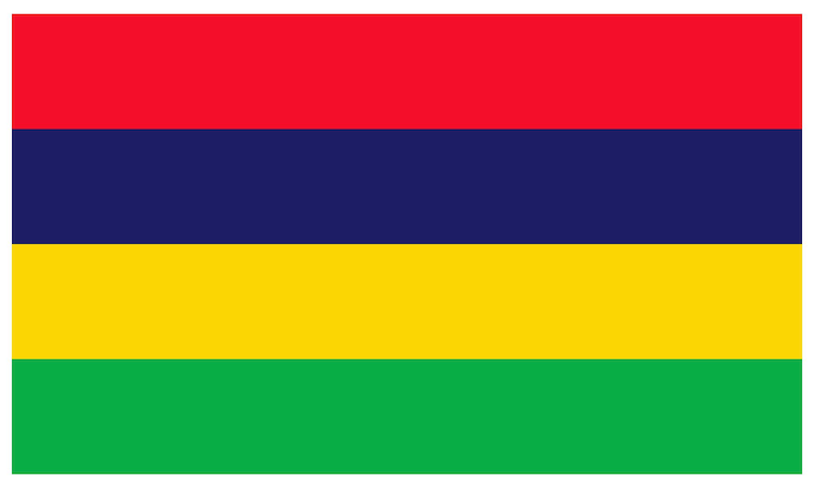 Vector bandera de las islas mauricio