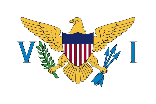 Bandera de las Islas Vírgenes de los Estados Unidos ilustración vectorial