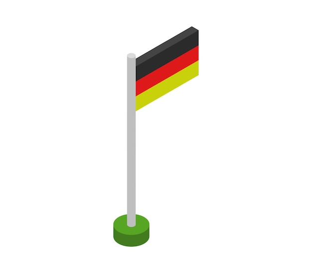 bandera isométrica de alemania