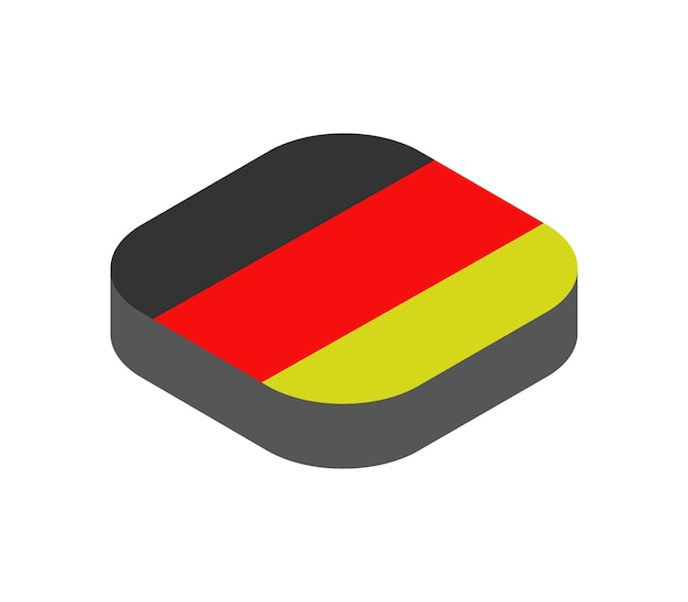 bandera isométrica de alemania