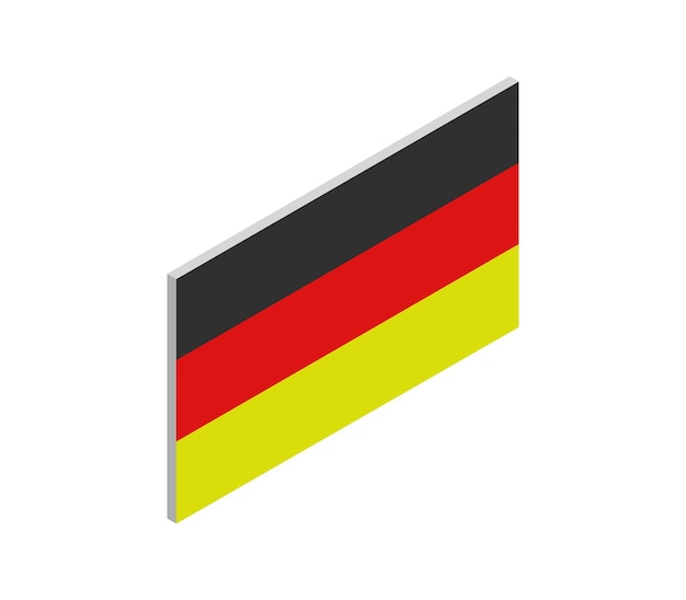 bandera isométrica de alemania