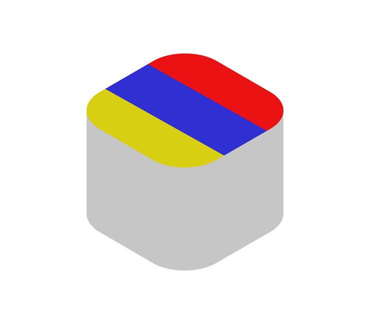 Vector bandera isométrica de armenia