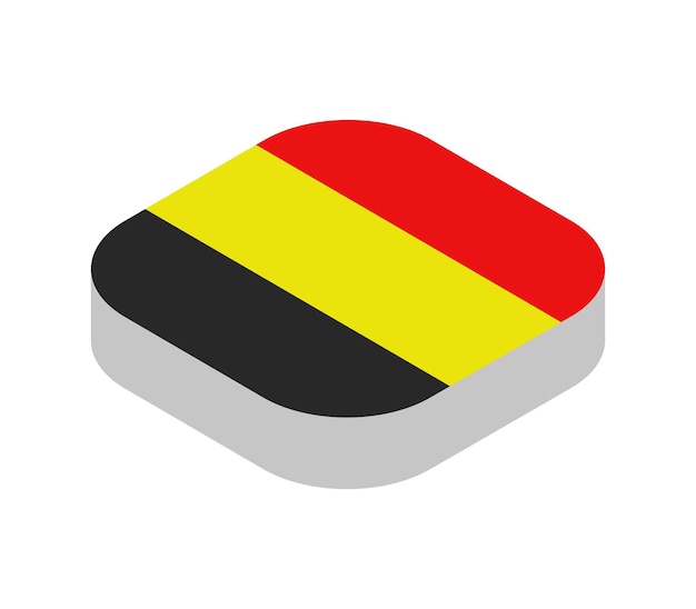 bandera isométrica de bélgica
