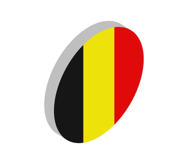 Bandera isométrica de bélgica