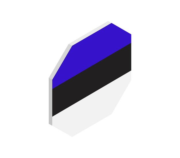 Bandera isométrica de estonia