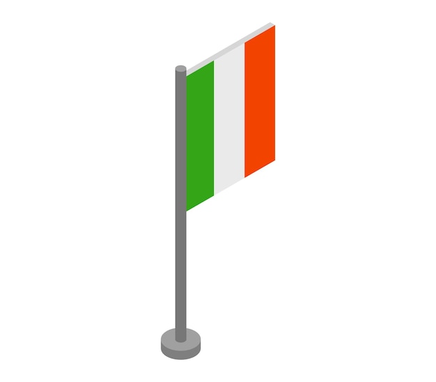 Bandera isométrica de irlanda