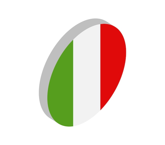 bandera isométrica de italia