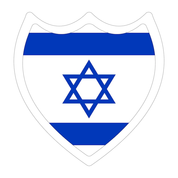 Vector bandera de israel en forma de diseño bandera de israel