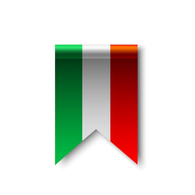 Vector bandera de italia cinta.