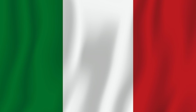 Una bandera de Italia con una franja roja y verde.