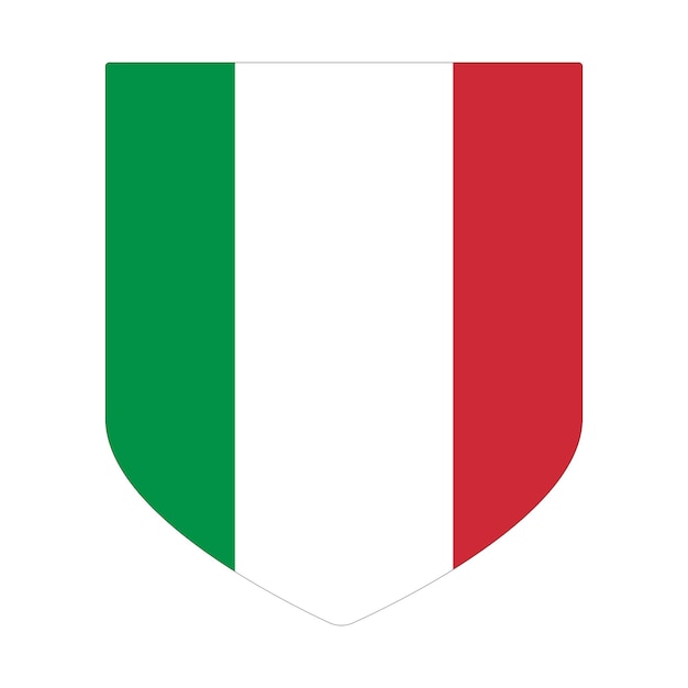 Bandera italiana en forma de diseño Bandera de Italia
