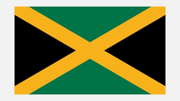 Vector bandera de jamaica con el color original